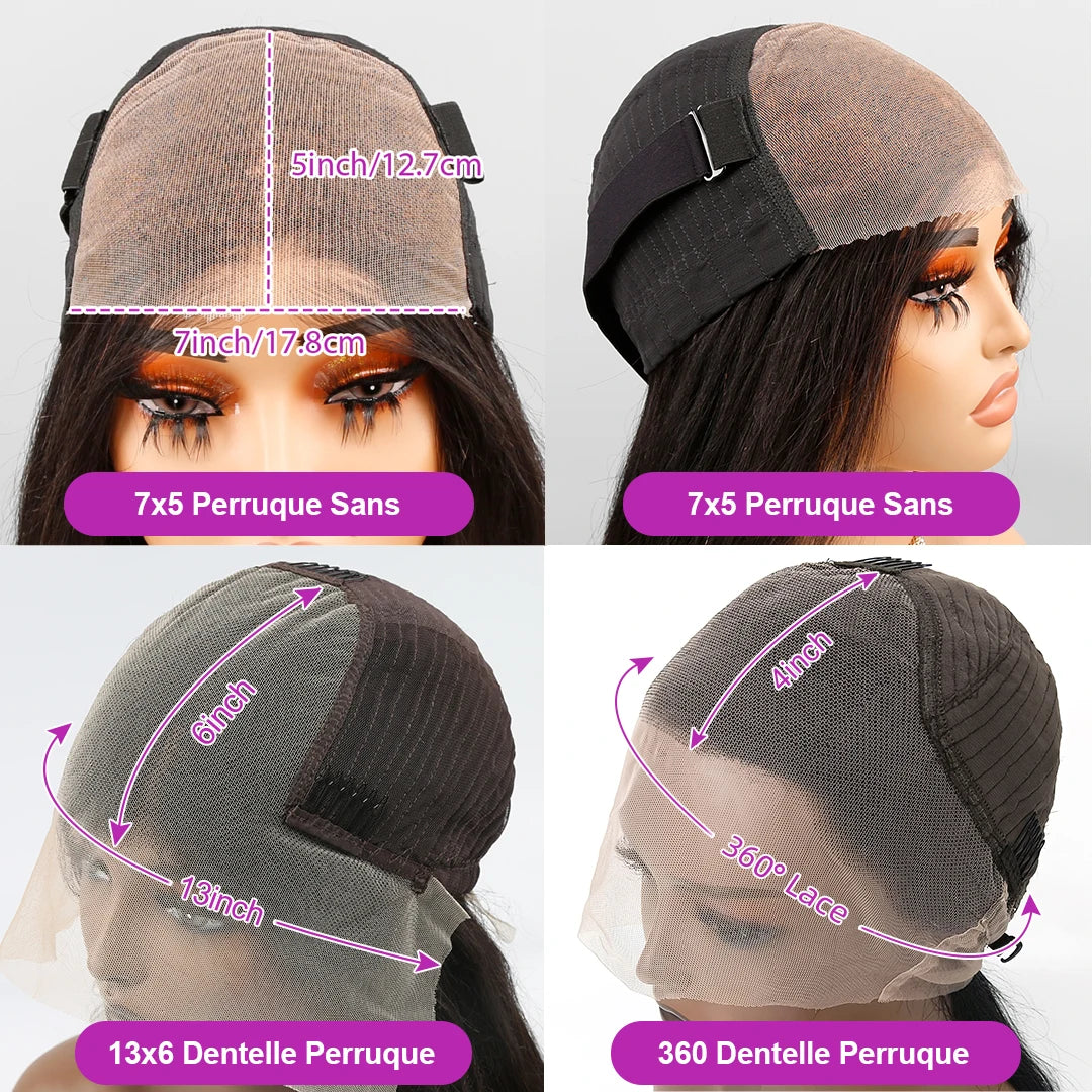 Peluca con malla frontal 13x6, pelo brasileño para mujer, encaje frontal, pegamento frontal de encaje brasileño, puntal de hueso libre, parte delantera completa
