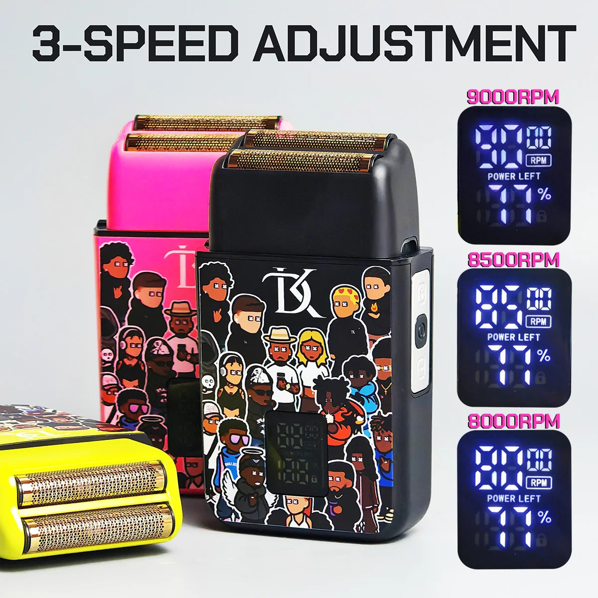 Cortapelos profesional para hombres 2025 DKBAG-078 recortador de barba dentada con cuchilla DLC con carga USB y Motor sin escobillas 7200 RPM