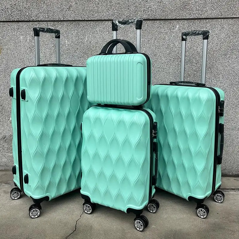 Juego de Maletas de Viaje de Cuatro Piezas con Ruedas Universales ABS, Juego de Maletas de Mano para Viajes y Viajes de Negocios en Tamaños de 14, 20, 24 y 28 Pulgadas