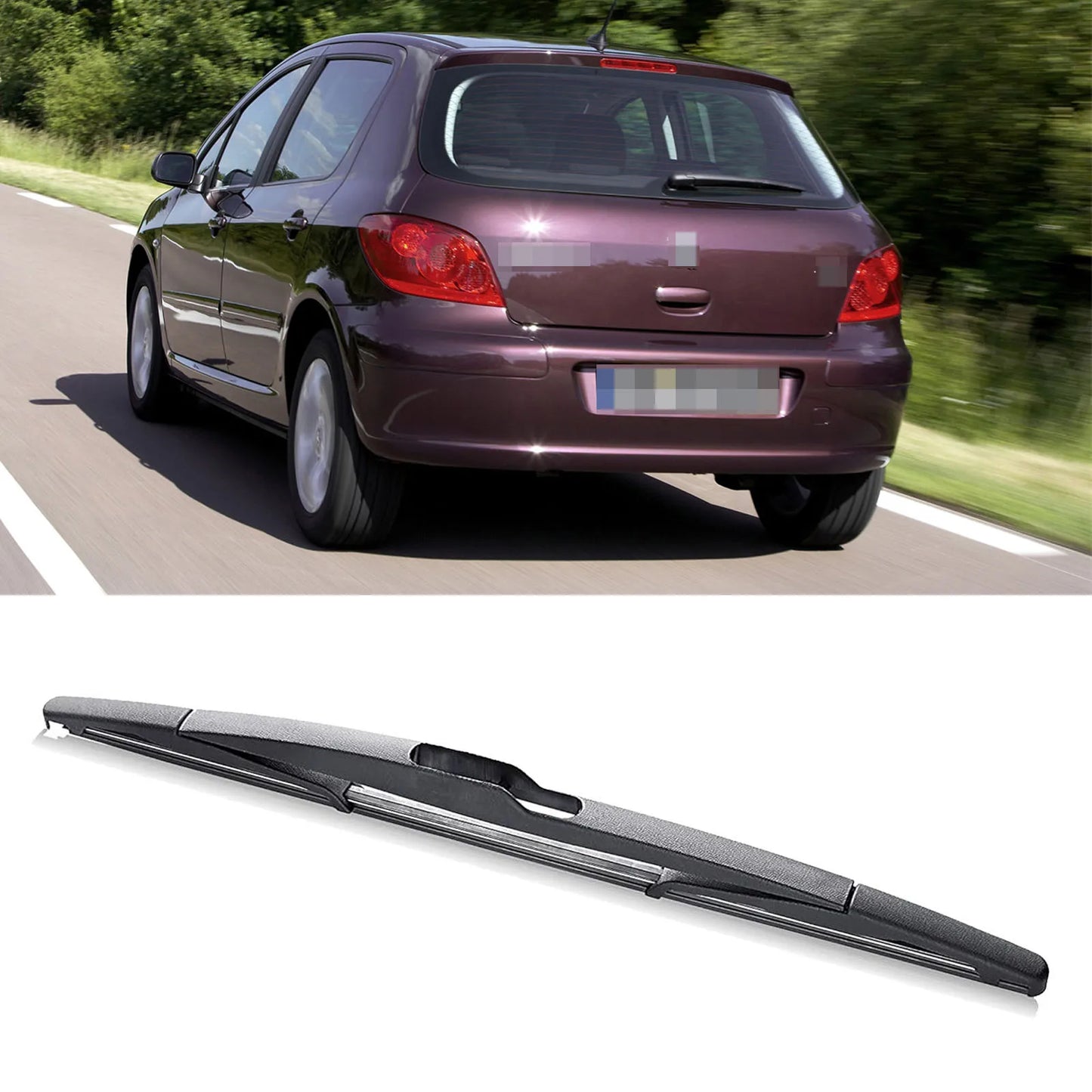 Limpiaparabrisas trasero para Peugeot 307, accesorios de coche, 14 ", 2001-2008 parabrisas limpia escobillas limpiador automóvil goma limpiar prabrisas paraprisa brazo vehículos