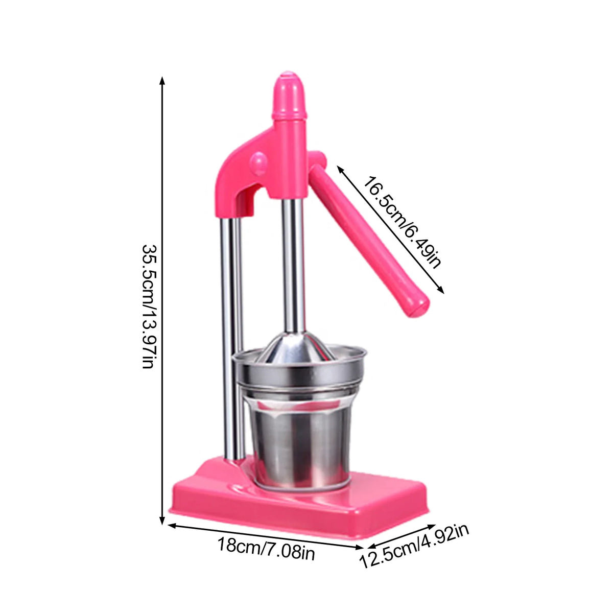 Exprimidor Manual de acero inoxidable para naranja, limón, Granada, prensa Manual, Extractor de zumo de fruta, herramienta de cocina para el hogar fácil de limpiar