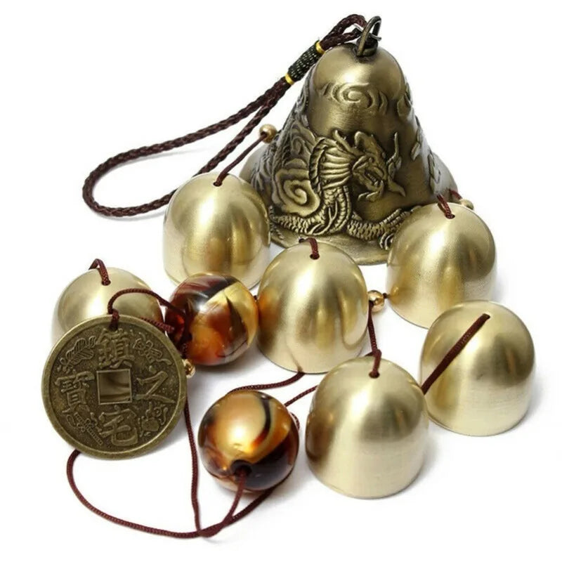 Adornos de carillón de viento, tapices de puertas, regalos, colgantes para balcón al aire libre, campanas de viento de cobre y Metal, campanas, colgantes de cascabeles para coche