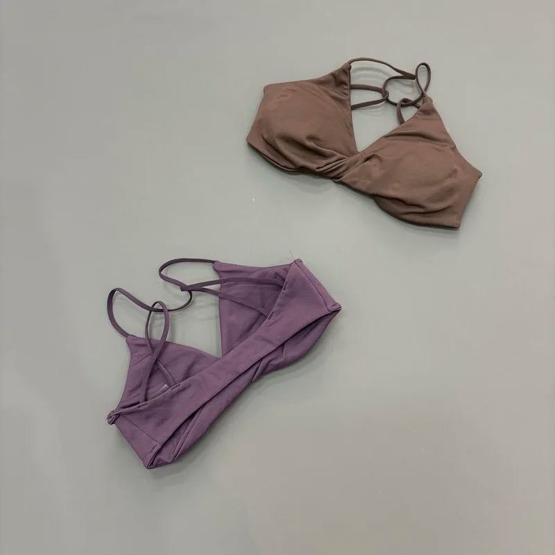 Sujetador Deportivo HISTELLO Vision Twist con Espalda Descubierta para Mujer, de Alta Sujeción, Transpirable y Suave, para Gimnasio, Entrenamiento, Running, Jogging y Fitness