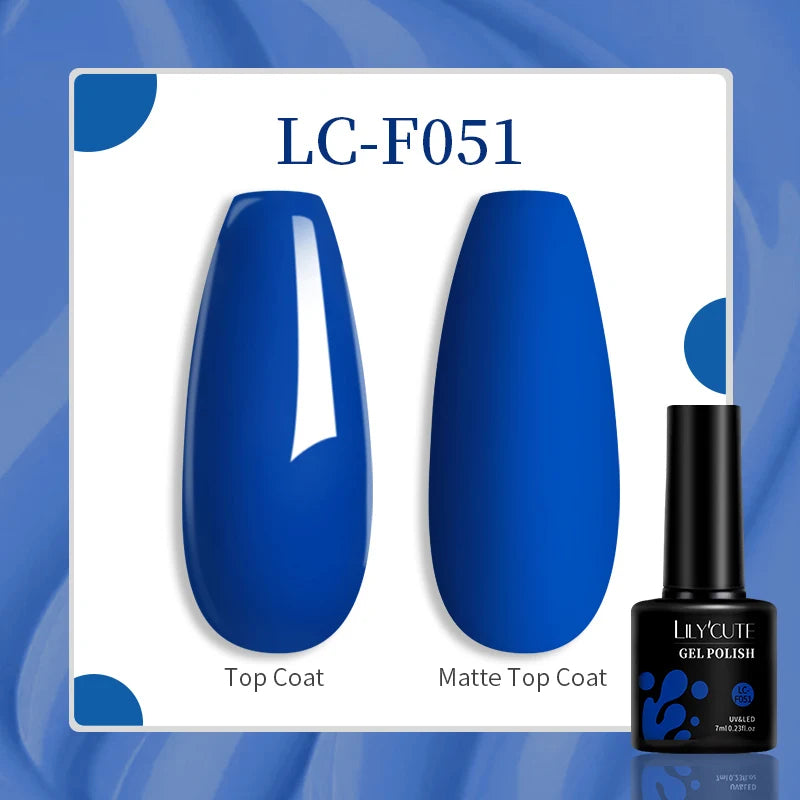 LILYCUTE-esmalte en Gel para uñas, barniz semipermanente para manicura, con LED UV, 129 colores, 7ML