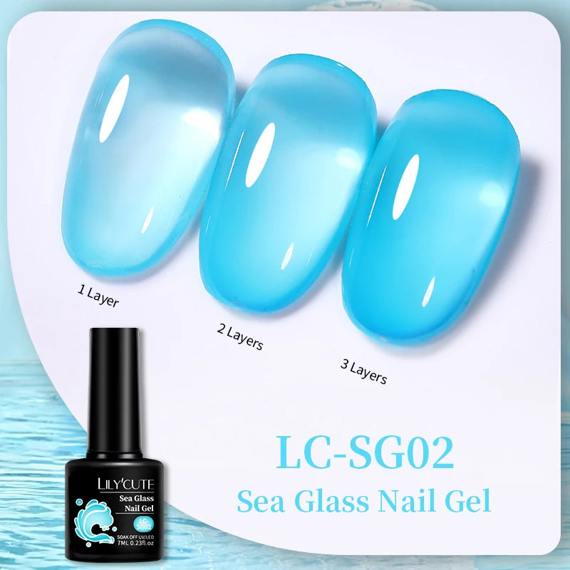 LILYCUTE-esmalte en Gel para uñas, barniz semipermanente para manicura, con LED UV, 129 colores, 7ML
