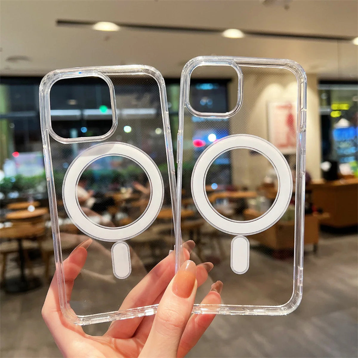 Funda de teléfono magnética transparente para iPhone 17 Pro Max 16 13 11 15 14 12 17 Air 17Promax Funda de silicona suave a prueba de golpes