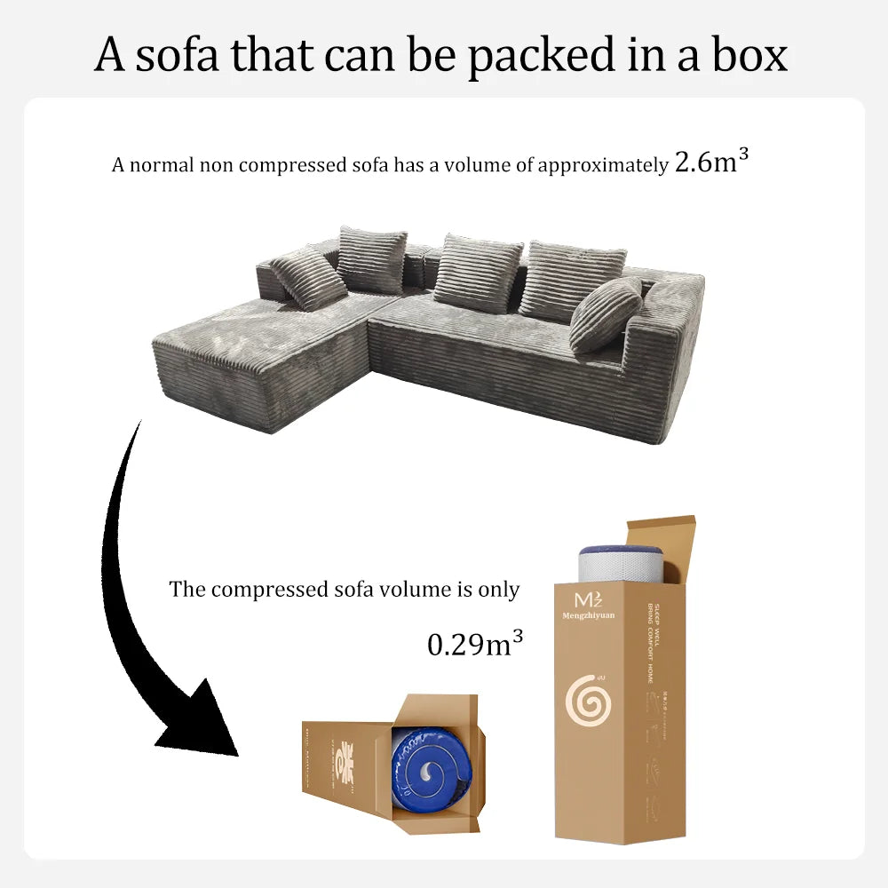 Sofá Cama Modular Reclinable, Tapizado, Moderno, para Sala de Estar, Apartamento, Compacto, de Tela y Esponja Comprimida, Esquinero