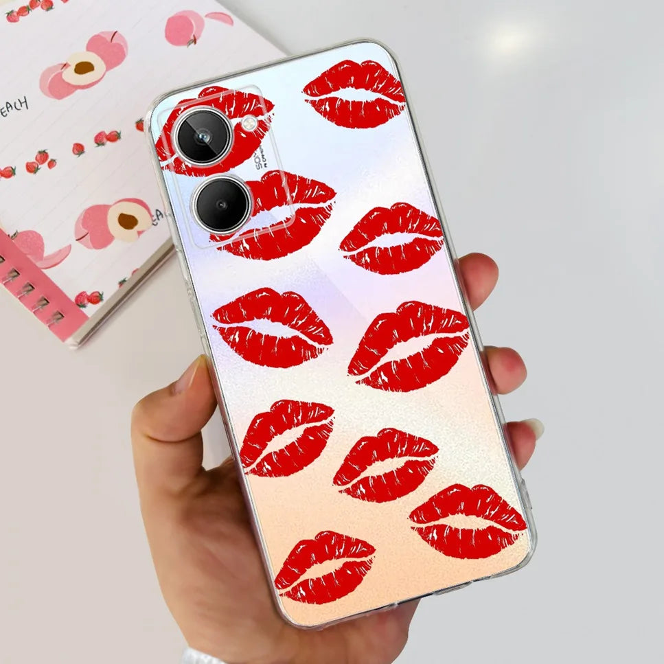 Para Realme 10 4G RMX3630 funda de teléfono suave de silicona TPU a prueba de golpes para Realme 10 funda protectora trasera con diseño de dibujos animados bonitos