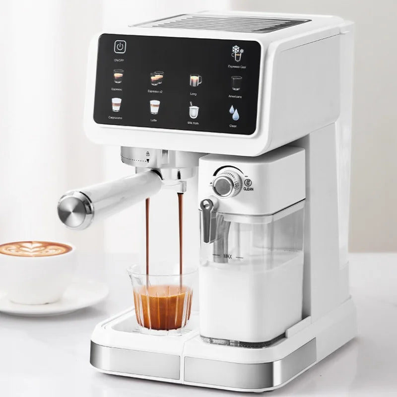 Cafetera Espresso con bomba italiana de 220V, cafetera automática para espumar espuma de leche para uso doméstico