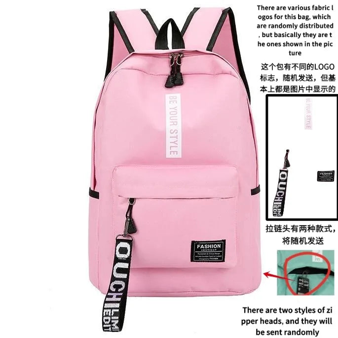 Mochila de tendencia de moda para hombres y mujeres, bolsa para estudiantes de secundaria, gran capacidad, versión coreana de th