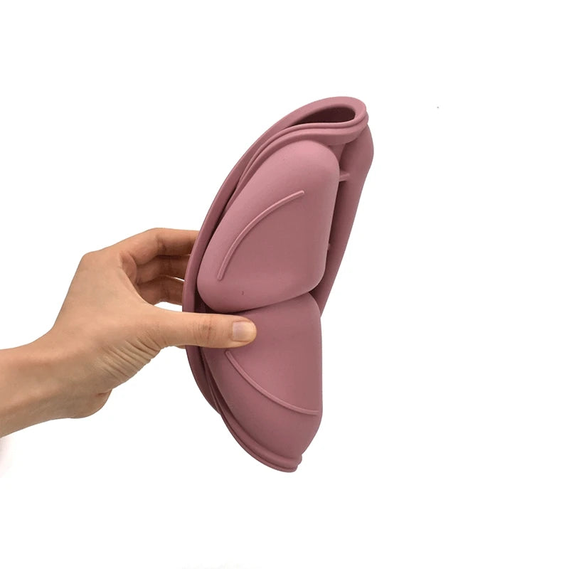 4 unids/set plato de comedor de silicona seguro para bebé, platos sólidos de dibujos animados para niños, juego de vajilla para bebé con cara sonriente, plato Retro para niños