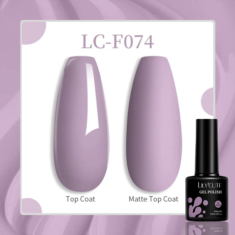 LILYCUTE-esmalte en Gel para uñas, barniz semipermanente para manicura, con LED UV, 129 colores, 7ML