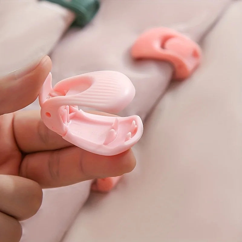 6 clips para funda nórdica, clips antideslizantes para soporte de edredón, soporte para sábanas de edredón, sujetadores para edredón, pinzas sin pines, fijador de edredón de plástico