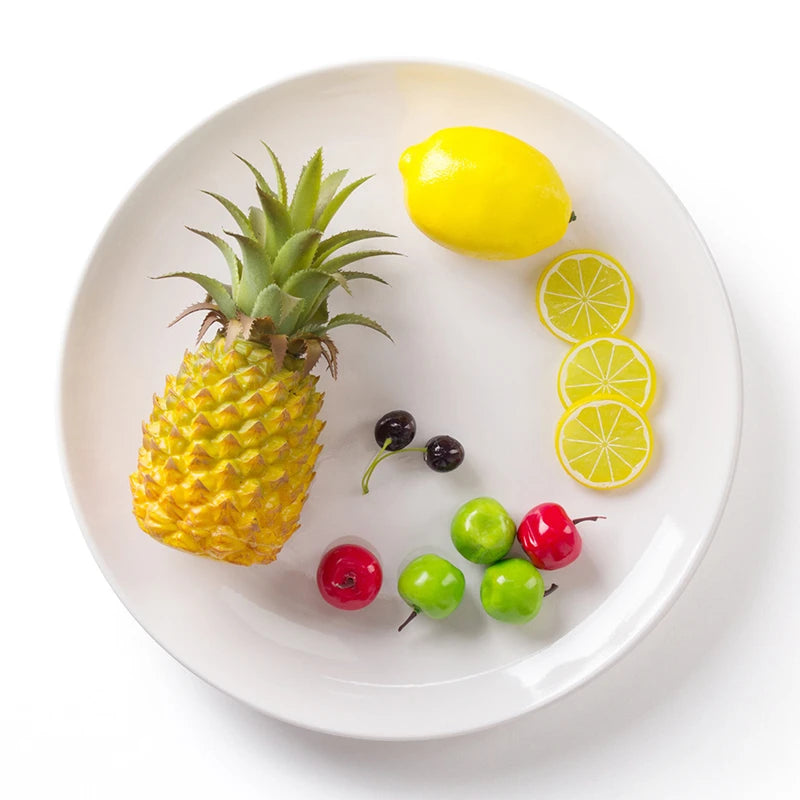Platos redondos de melamina para Hotel, juegos de cena de 8-14 pulgadas, platos blancos de porcelana de imitación, bandeja para servir, vajilla hermosa, comida occidental