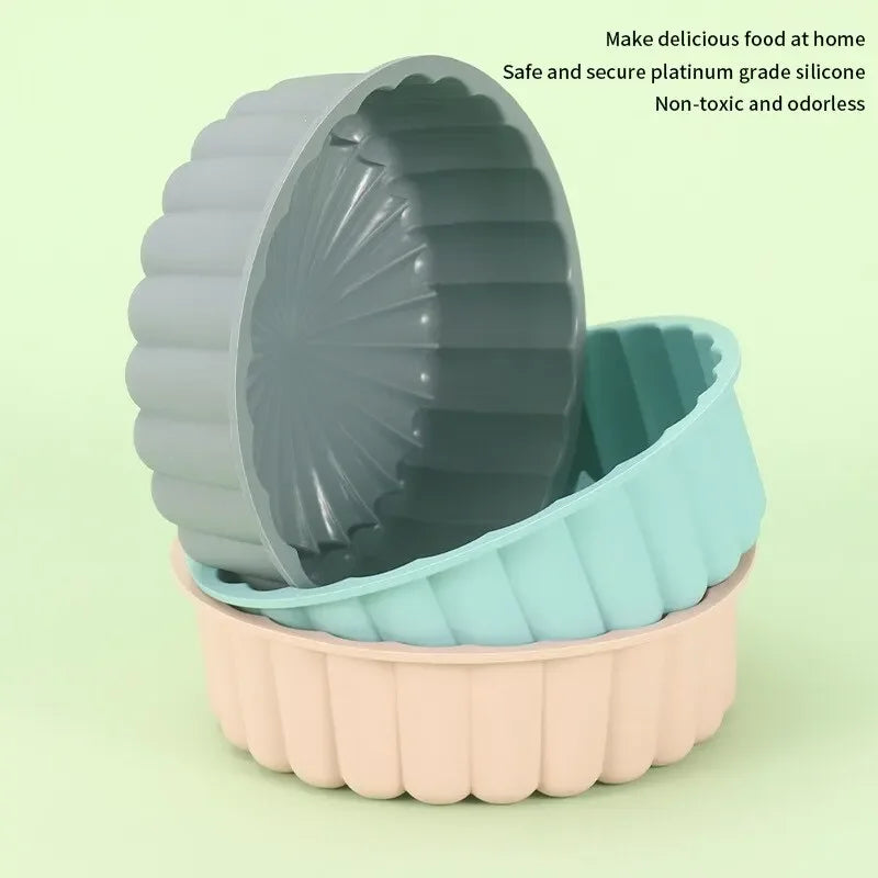 Molde de silicona para pastel, multifuncional, redondo, resistente a altas temperaturas, DIY, 1 ud.
