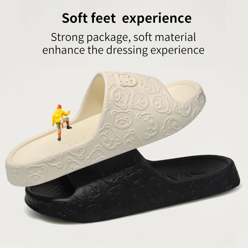 Zapatillas antideslizantes para mujer, ropa exterior, novedad de 2024, sandalias de baño para interior del hogar, Eva de verano para mujer