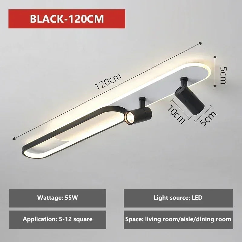 Luces de techo LED modernas con foco, candelabro de pasillo para sala de estar, pasillo, guardarropa, accesorios de iluminación interior para el hogar