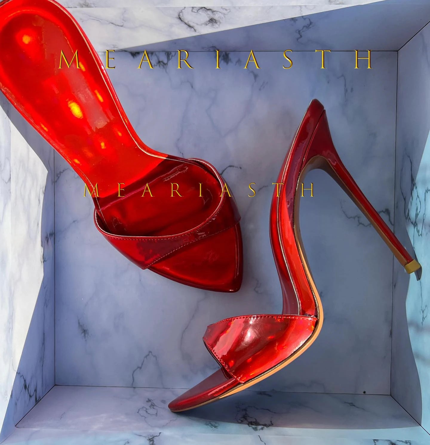 2025 Peep Toe Sexy verano mujer mulas bombas sandalias elegante súper fino tacones altos mula Oficina señora zapatos de fiesta zapatillas sandalias