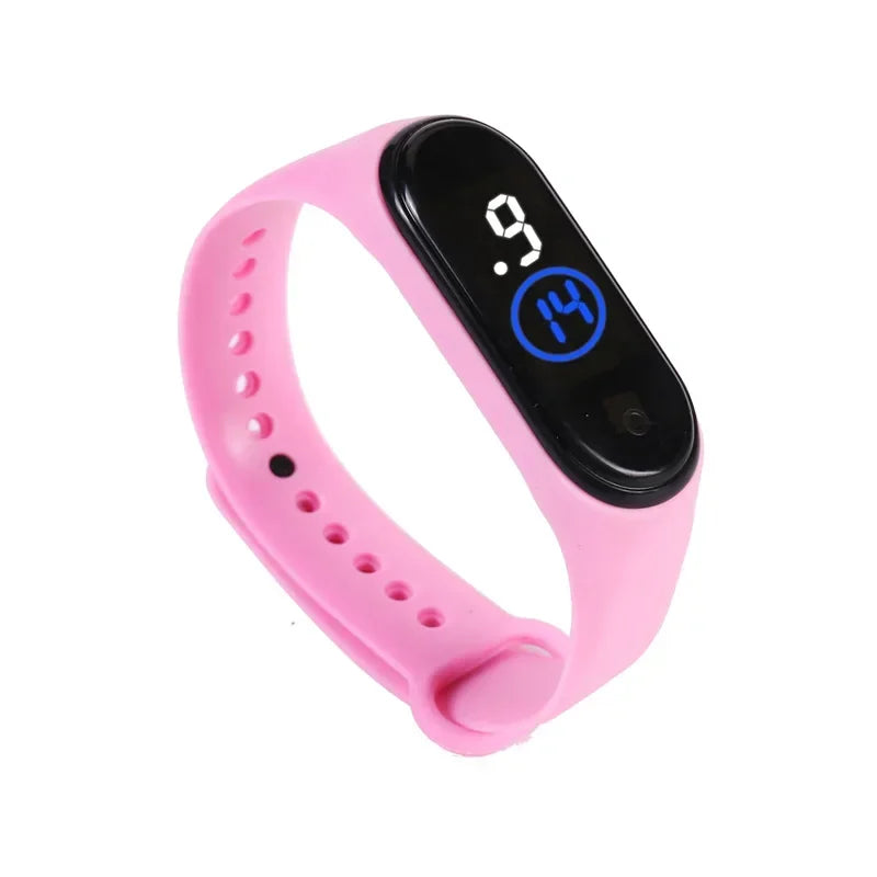 Reloj deportivo resistente al agua para niños, reloj Digital LED con pantalla táctil inteligente, correa de silicona de dos tonos, reloj para hombres y mujeres, reloj para estudiantes