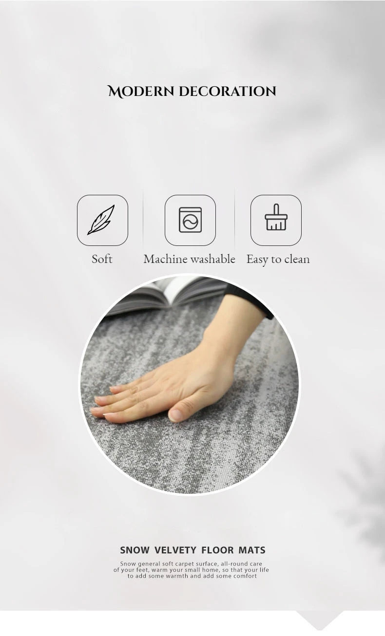 Alfombra moderna y sencilla para el hogar, alfombra para dormitorio, sala de estar, decoración grande para dormitorio, mesas de centro para el hogar, alfombra lavable