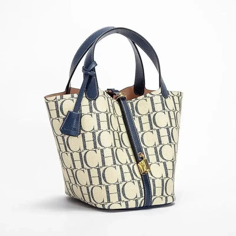 CH-Bolso de viaje para ir al trabajo de gran capacidad, marca de lujo, textura de moda, bolso de hombro con estampado de letras para mujer