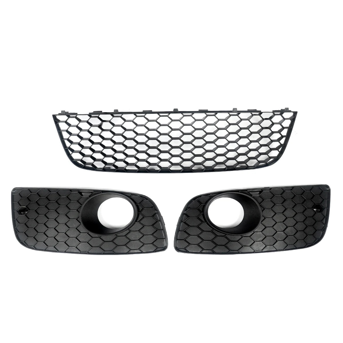 Parachoques delantero superior e inferior, rejilla de malla, moldura roja para 06-09 VW Jetta GTI GLI /MK5