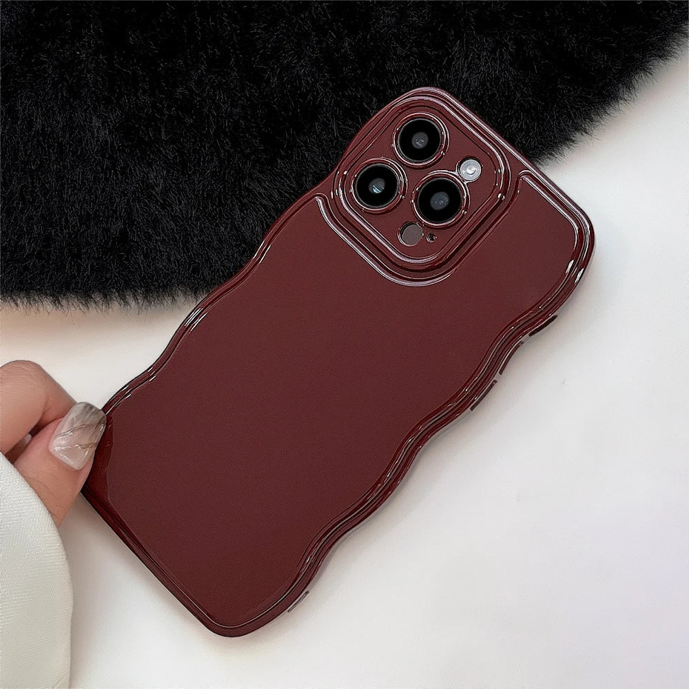 Nueva funda de teléfono ondulada para hombres y mujeres para iPhone 12 13 14 15 16 Pro Max a prueba de golpes disipar el calor fundas blandas de silicona carcasa protectora