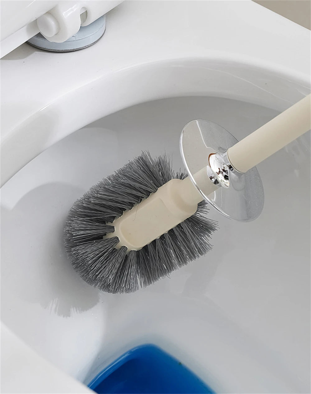 Cepillo de baño creativo con soporte, cepillos suaves para el hogar, accesorios de limpieza, base a prueba de fugas, herramientas de limpieza de secado rápido
