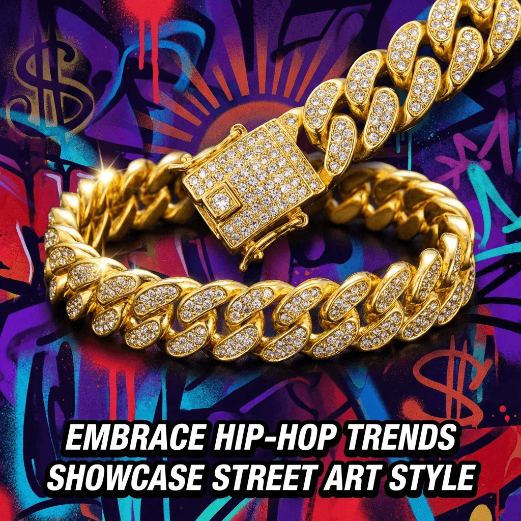 Collar de perro de Hip Hop de lujo, cadena cubana de acero inoxidable en tono dorado, joyería duradera para mascotas con incrustaciones de diamantes para caminar a diario