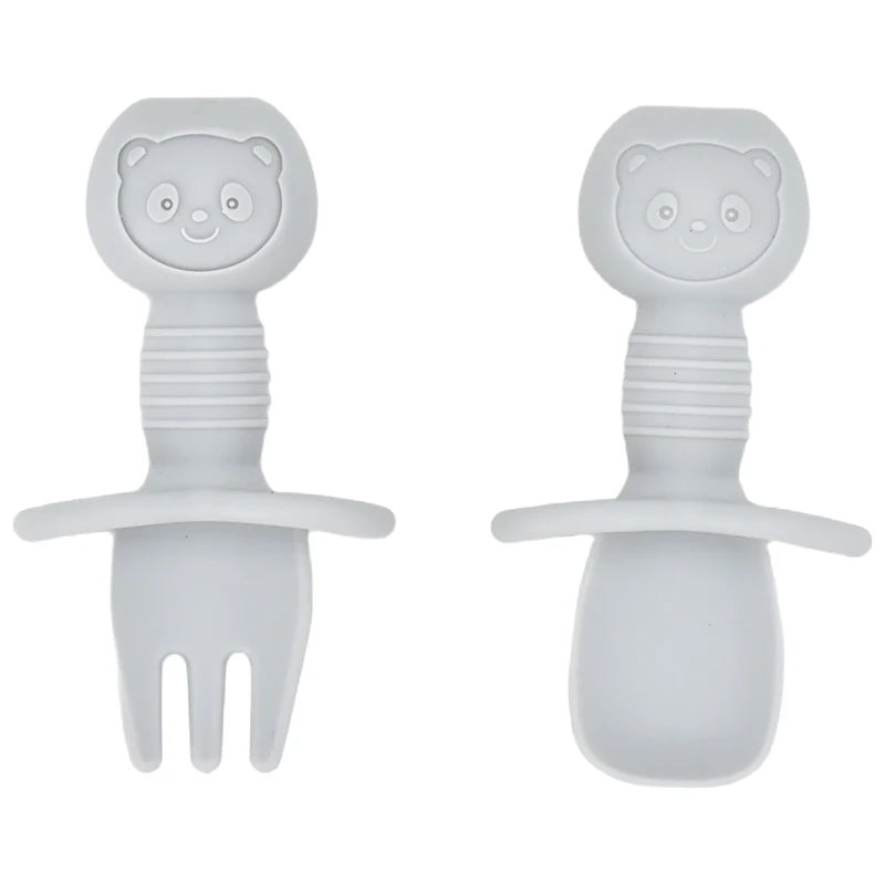 4 unids/set plato de comedor de silicona seguro para bebé, platos sólidos de dibujos animados para niños, juego de vajilla para bebé con cara sonriente, plato Retro para niños
