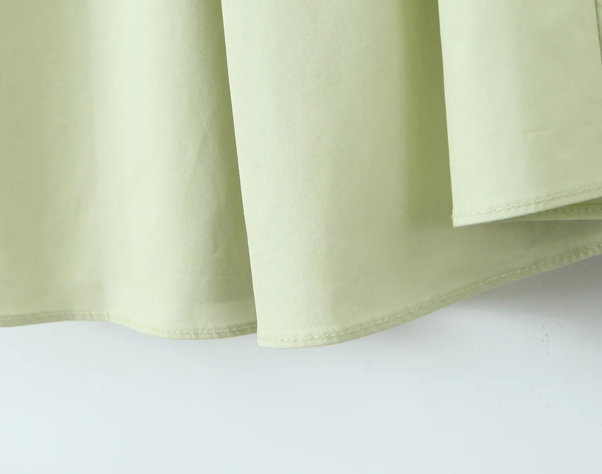 YENKYE-vestido Sexy con espalda descubierta para mujer, vestido verde elegante con cuello Halter, cintura baja, corte en A, Midi, vestidos de fiesta de noche de verano, bata de algodón