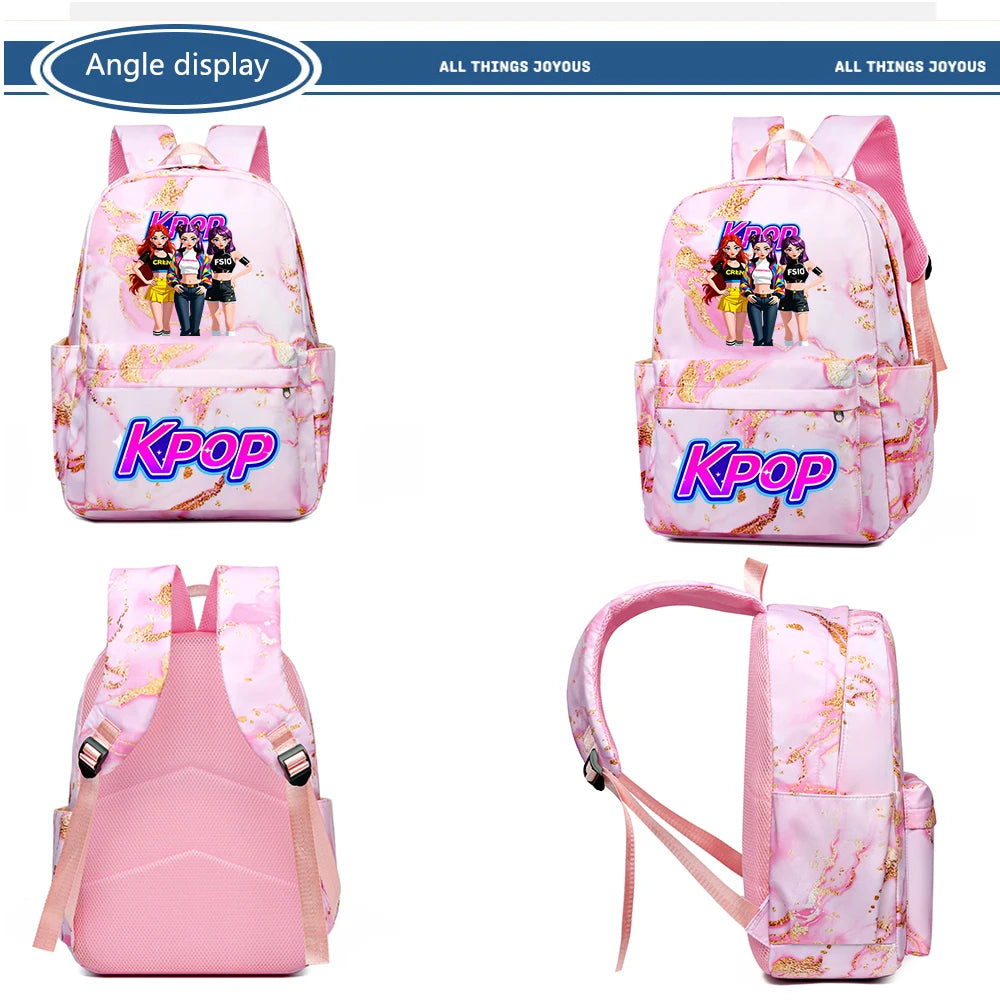 Juego de 4 mochilas con diseño de grupo femenino de K-POP. El regalo perfecto para los fans del kpop.