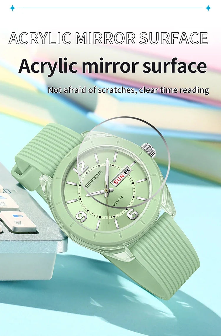 Reloj de Pulsera SANDA para Mujer, Nuevo, Moderno, Deportivo, de Cuarzo, con Fecha, Semana, Resistente al Agua, Luminoso, Elegante