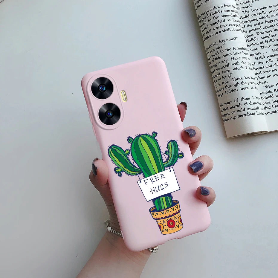 Funda de teléfono para Realme C55, Funda RMX3710, Funda trasera de silicona suave con dibujos animados bonitos para Realme C55 RealmeC55 Funda C 55 Coque