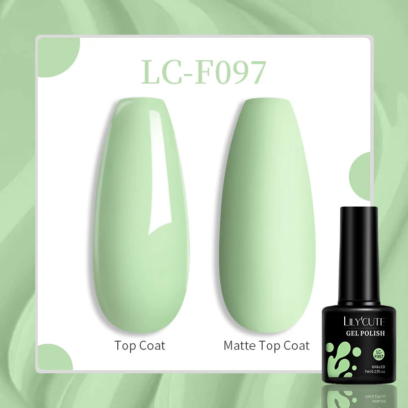 LILYCUTE-esmalte en Gel para uñas, barniz semipermanente para manicura, con LED UV, 129 colores, 7ML