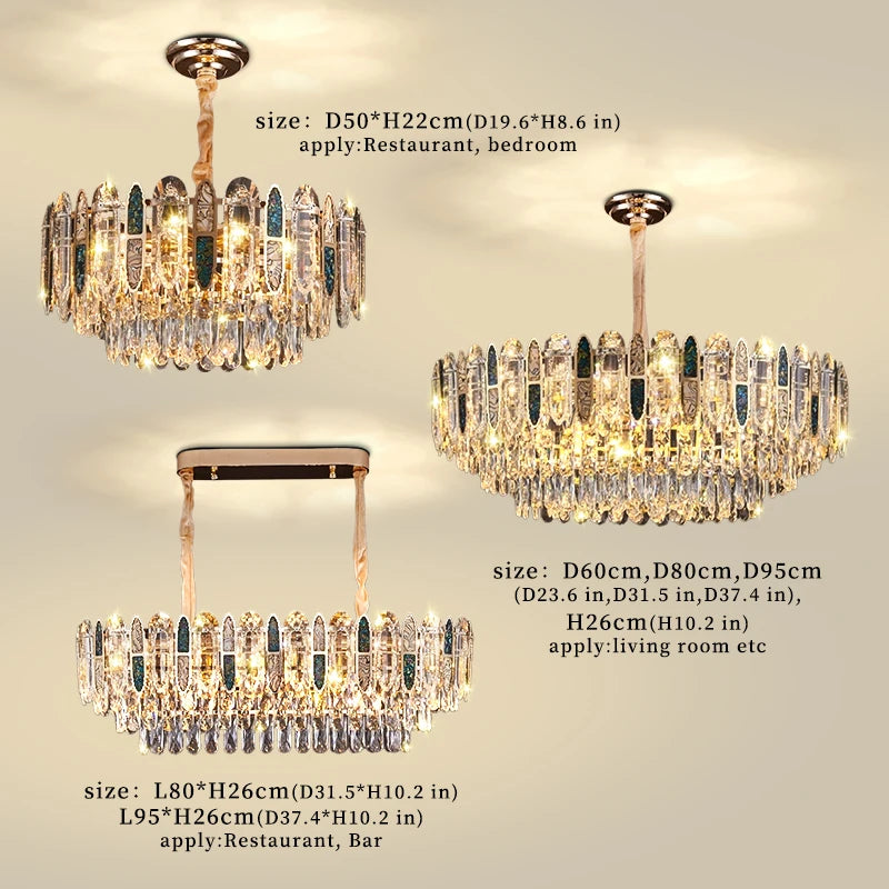 Techo para comedor, candelabro de cristal Led moderno, lámpara colgante de techo para sala de estar, Villa, Loft, iluminación colgante