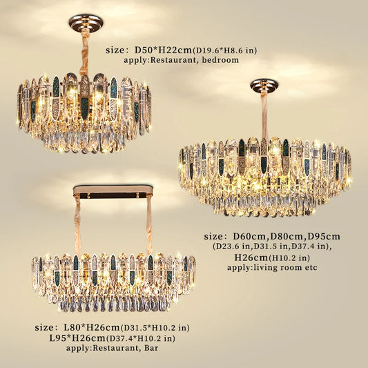 Techo para comedor, candelabro de cristal Led moderno, lámpara colgante de techo para sala de estar, Villa, Loft, iluminación colgante