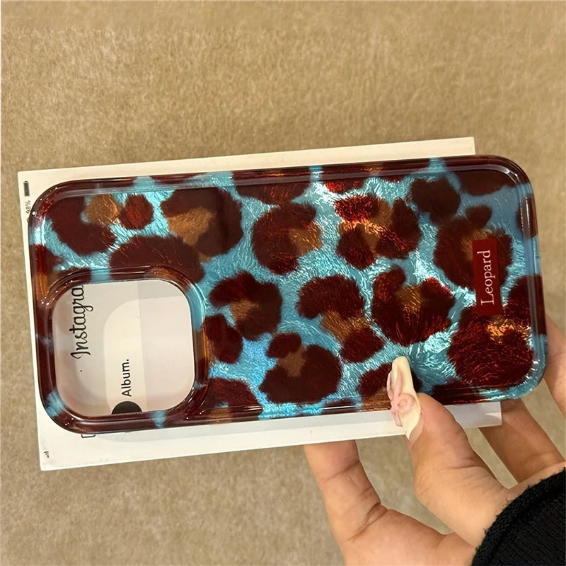 Funda de teléfono suave con estampado de leopardo y manchas de moda Simple para iPhone 17 fundas iPhone 16 Pro Max 15 14 13 12 11 XS X XR 7 8 Plus