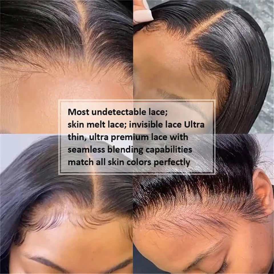 Peluca frontal de encaje HD 13x6 13x4, peluca frontal de encaje de cabello humano de 30 pulgadas, lisa como un hueso, pelucas de cabello humano con encaje transparente, peluca con cierre HD 4x4
