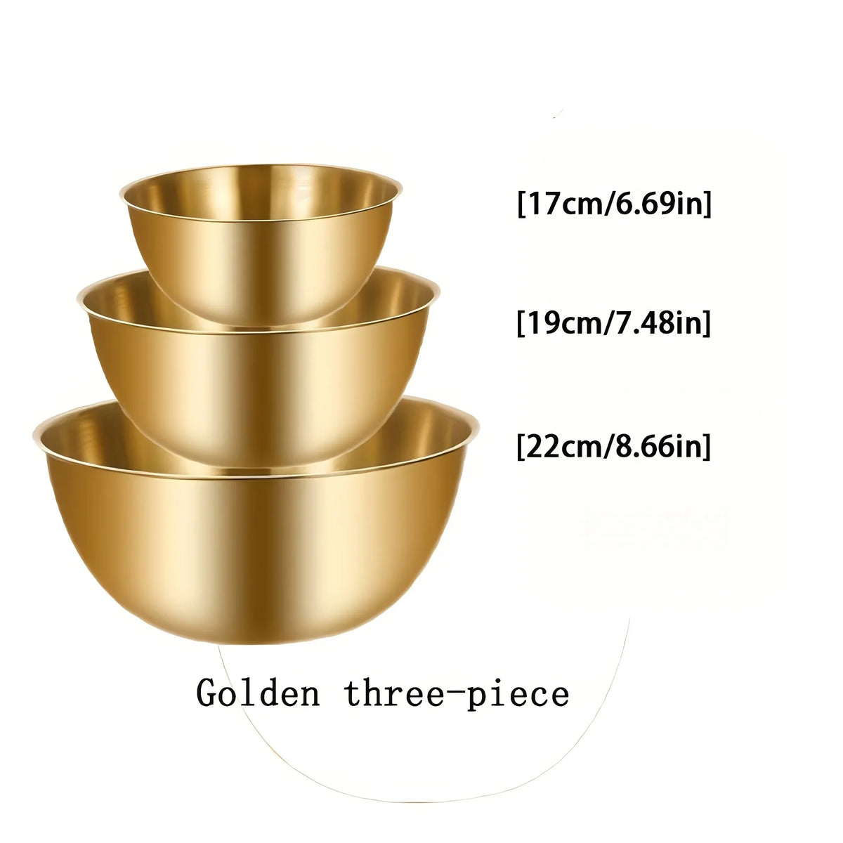 Juego de 3 Tazones para Mezclar de Acero Inoxidable, Tazón Grande para Ensalada, Tazón para Amasar, Accesorios de Cocina, Artículos para el Hogar