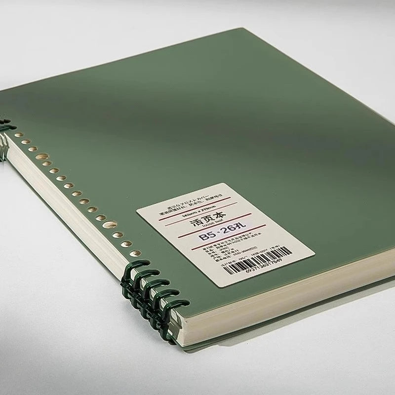 Cuaderno Espiral de 60 Hojas B5, Diseño Vintage de Alta Estética, Hojas Sueltas, Agenda para Oficina y Material Escolar