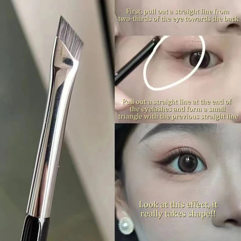 【Pinceles para maquillaje de contorno de cejas, pincel para delineador de ojos, pincel profesional súper fino en ángulo para delineador de ojos, herramientas de maquillaje】