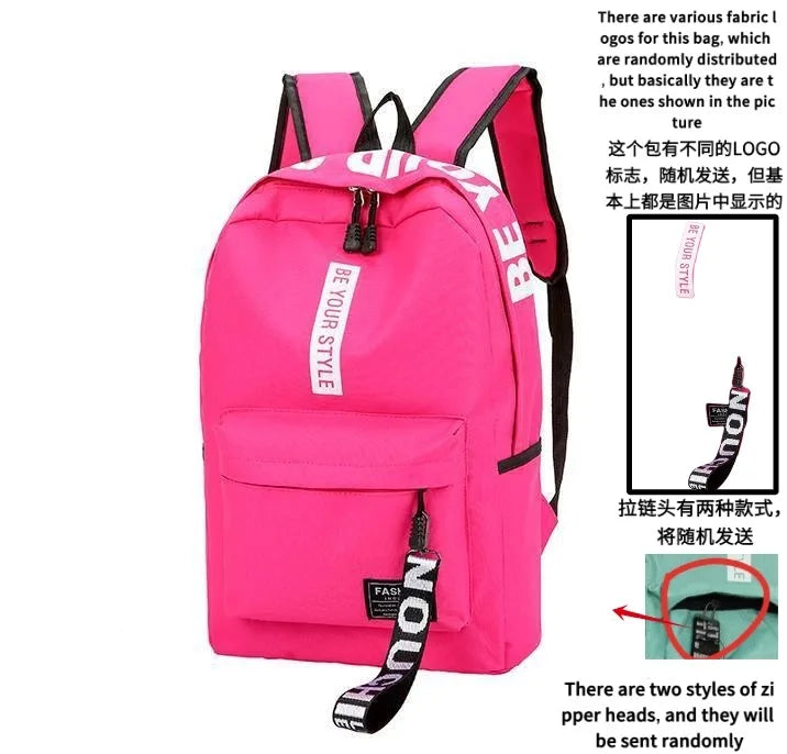 Mochila de tendencia de moda para hombres y mujeres, bolsa para estudiantes de secundaria, gran capacidad, versión coreana de th