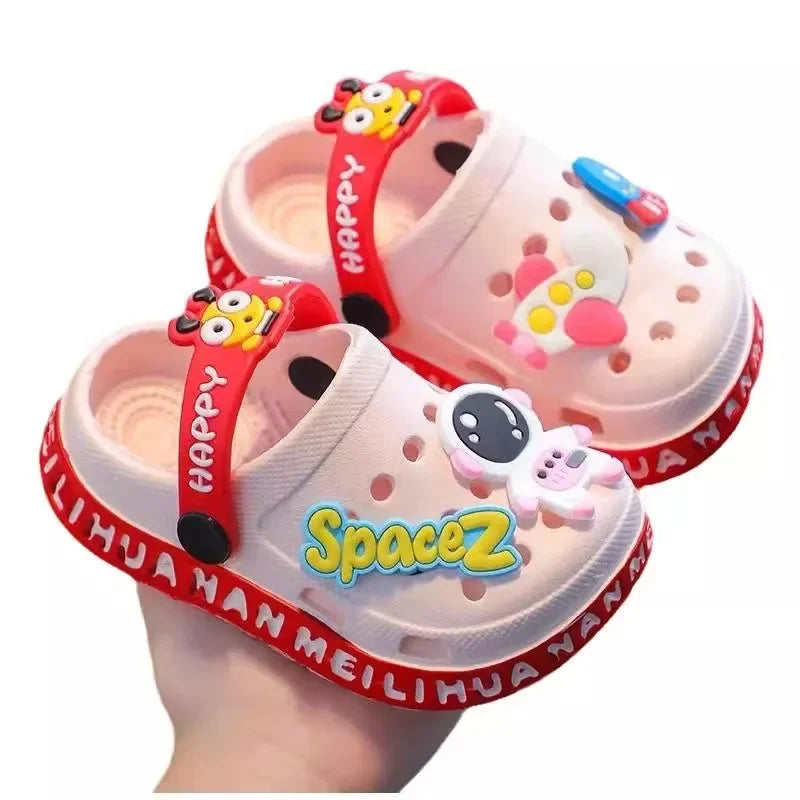 Zapatos Sandalias de suela blanda para bebé de dibujos animados para niños – Sandalias de punta cerrada antideslizantes ultraligeras para niños y niñas en la playa