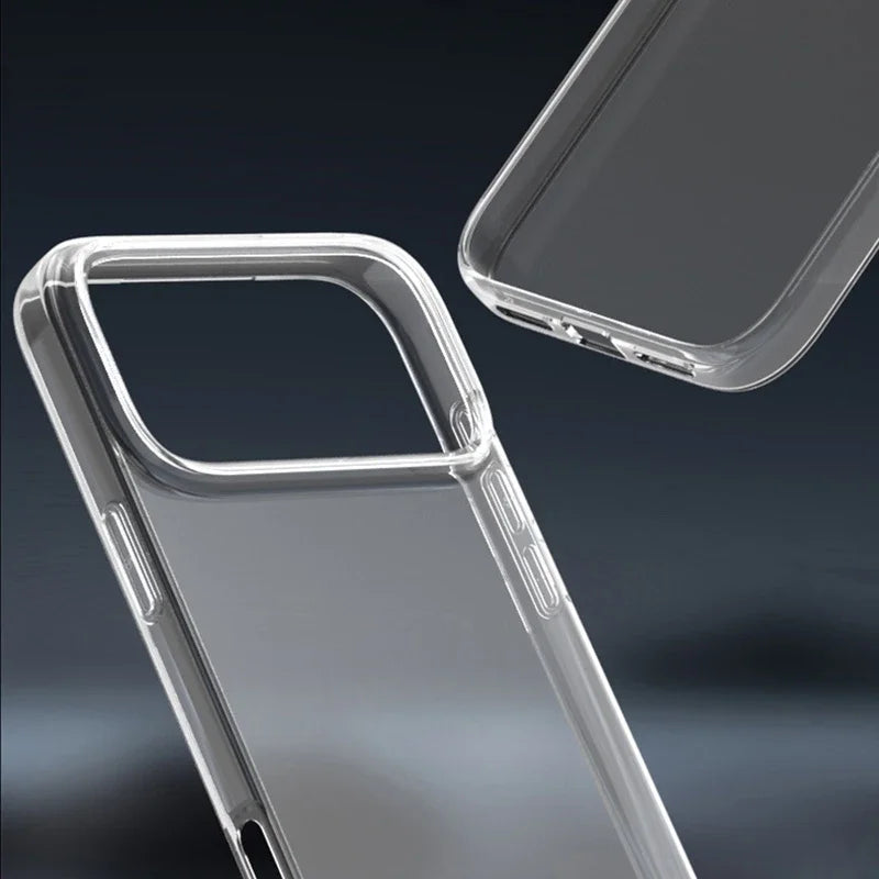Funda de teléfono transparente de silicona suave TPU para iPhone 17 Pro Max, fundas ultrafinas transparentes a prueba de golpes para iPhone 17, funda trasera de aire