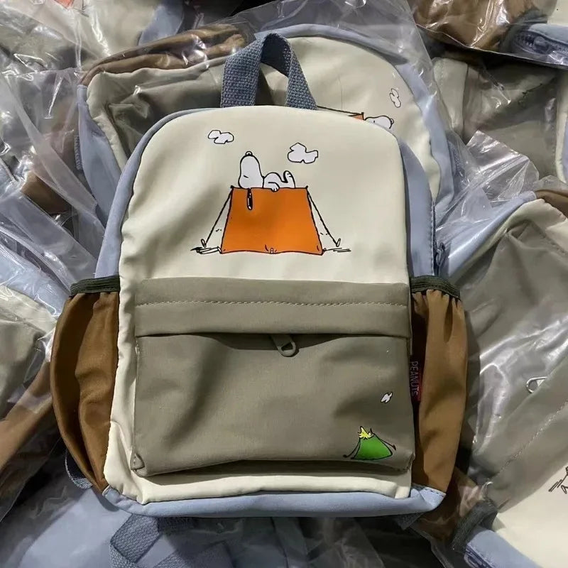 Nueva mochila de dibujos animados de Snoopy, mochila unisex con estampado, mochila escolar informal para estudiantes, mochila de moda de gran capacidad