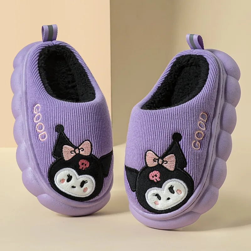 Otoño Invierno niños zapatillas de algodón niños pequeños interior antideslizante cálido Zapatilla de casa niños niñas bebé lindo zapatos de felpa de dibujos animados