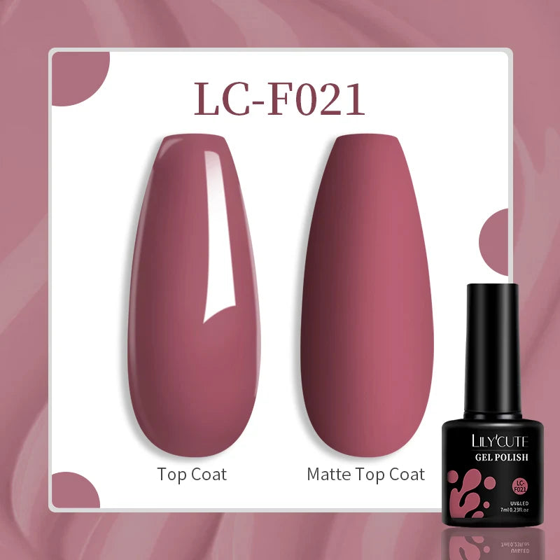 LILYCUTE-esmalte en Gel para uñas, barniz semipermanente para manicura, con LED UV, 129 colores, 7ML