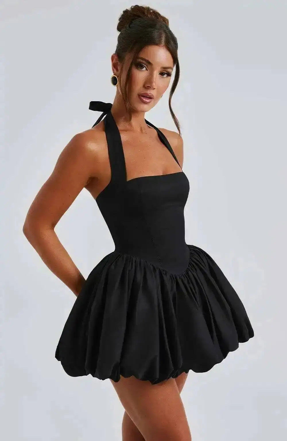 Townlike cintura envolvente A-line vestido de baile vestido de mujer Halter Mini 2025 Primavera Verano vestido club nocturno Sexy vestidos de fiesta