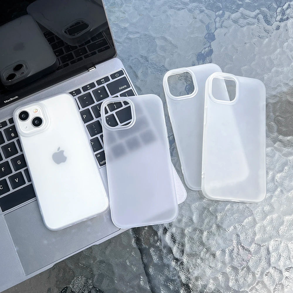 Funda de Teléfono de TPU Suave Mate para iPhone 17 Pro Max, Fundas para iPhone 11, 13, 15, 12, 16, 14 Plus, Air, 12 Mini, 17 Pro Max, Transparente